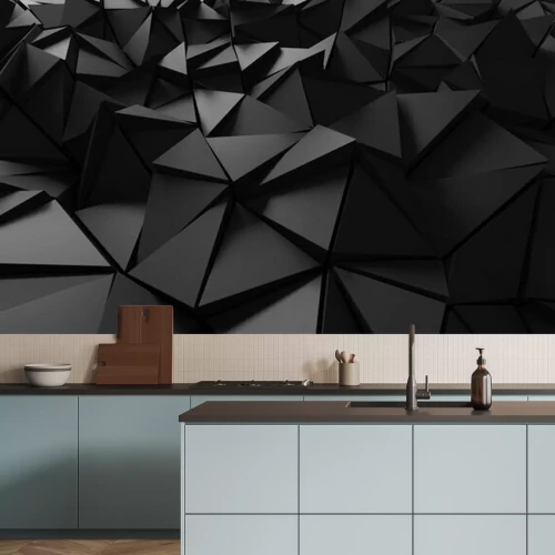 Papier peint  Géométrie noire 3D