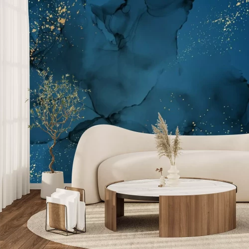 Papier peint  Peintures pollen et bleu marine