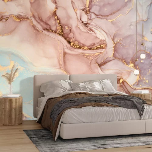 Papier peint  Abstraction de peinture contemporaine multicolore