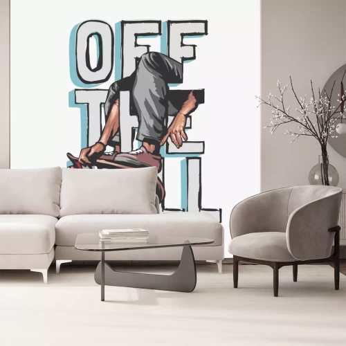 Sticker  Skateboard et slogan