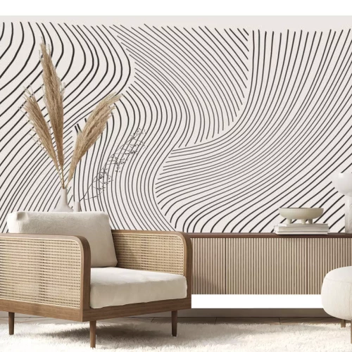 Sticker  Trendy abstract aesthetic creative minimalist artistic hand drawn composition