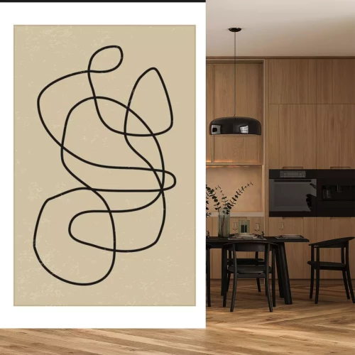 Sticker  Trendy abstract aesthetic creative minimalist artistic hand drawn composition