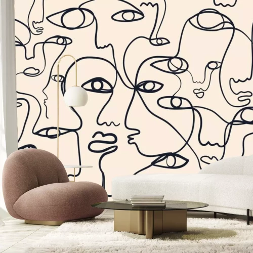 Sticker  Visages d'art en ligne d'art