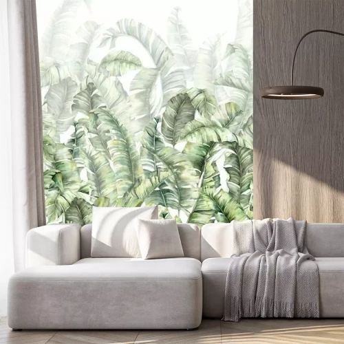 Sticker  Feuilles de bananier peintes à l'aquarelle