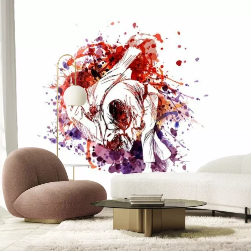 Sticker  Vector color illustration of judo fighters