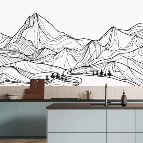 Sticker  Isométrie du paysage