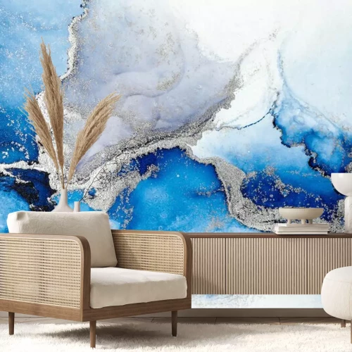 Papier peint  Peinture renversée abstraite