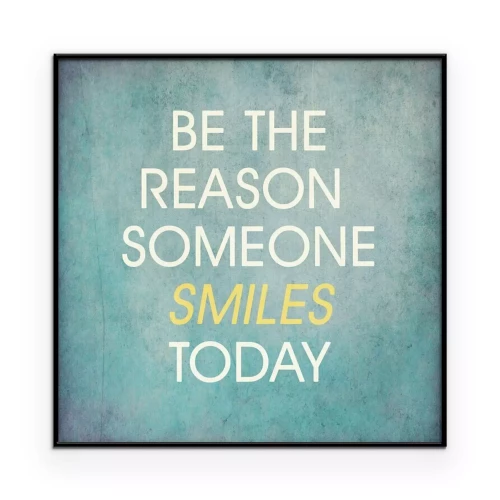 Poster  Citation inspirée par source inconnue sur fond bleu grunge