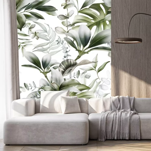 Sticker  Feuilles tropicales dans une composition exotique