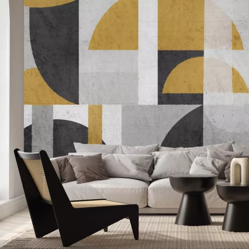 Papier peint  Composition Moderne de Formes Géométriques