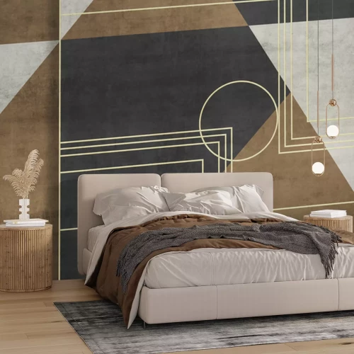 Sticker  Formes brunes géométriques