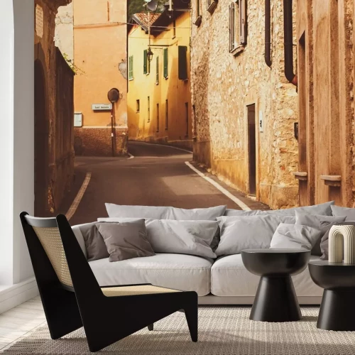 Papier peint  Uliczka miejscowość Włochy Alpy wieczór