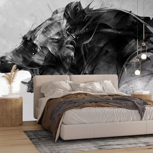 Papier peint  Portrait graphique artistique d'un ours