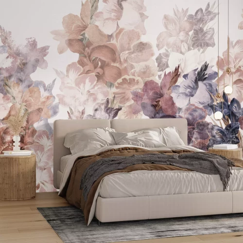 Papier peint  Fleurs vintage délicates