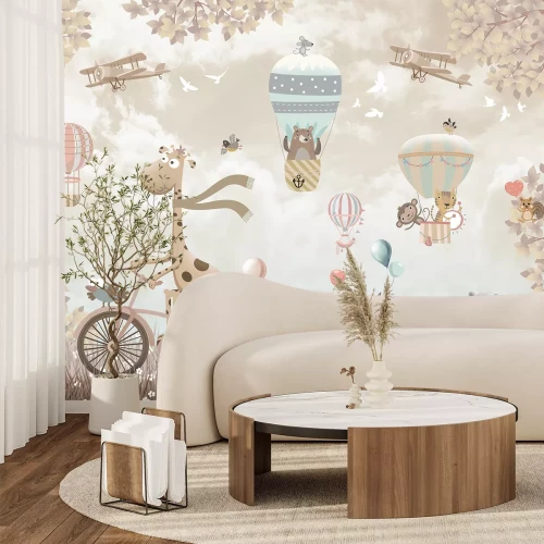 Papier peint  Happy giraffe