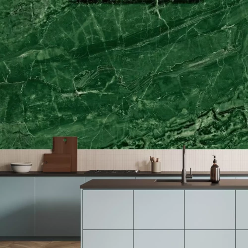 Papier peint  Texture marbre vert foncé