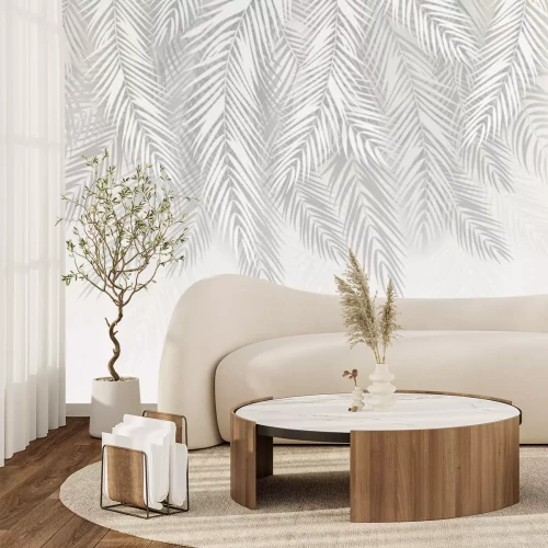 Papier peint  Feuilles de palmier tropicales dans le style glamour