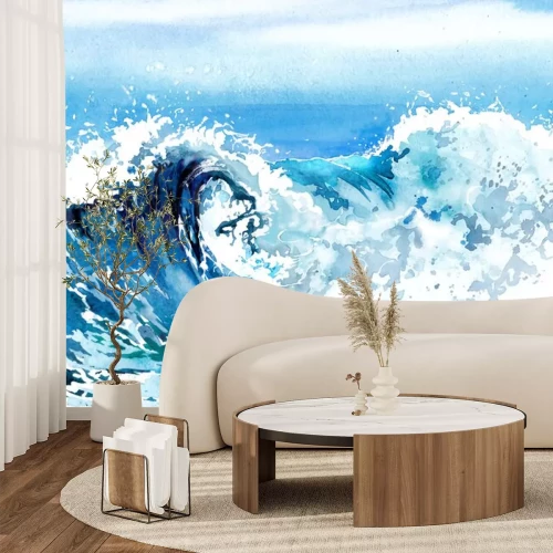 Sticker  Journée venteuse au bord de la mer