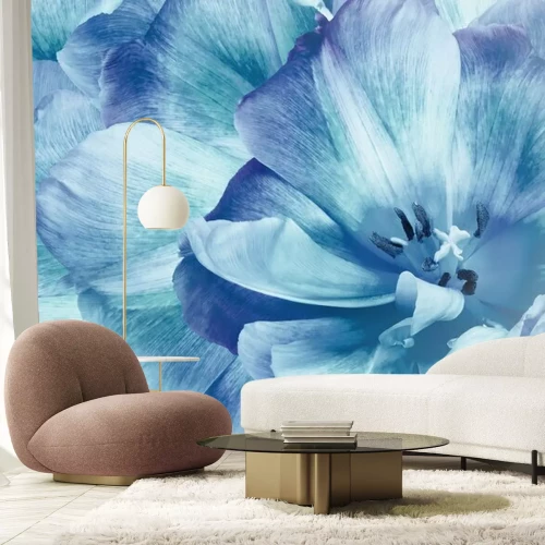 Papier peint  Tulipes bleues