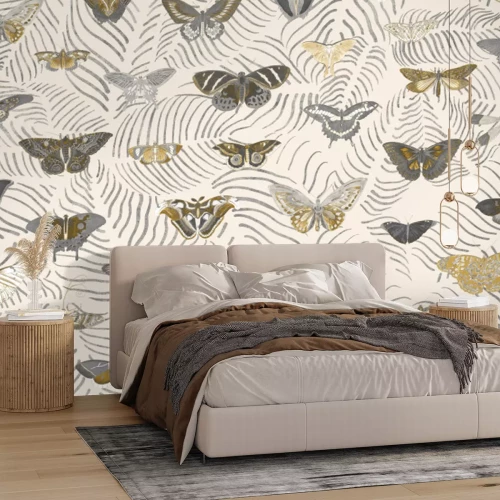 Papier peint  Papillons et style boho