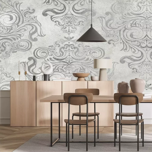 Papier peint  Mur en béton avec décorations vintage