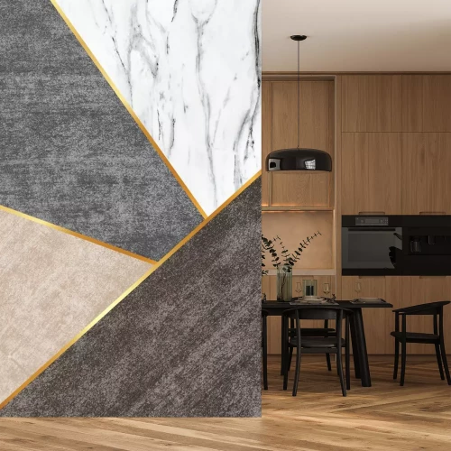 Sticker  Motif géométrique et effet marbre