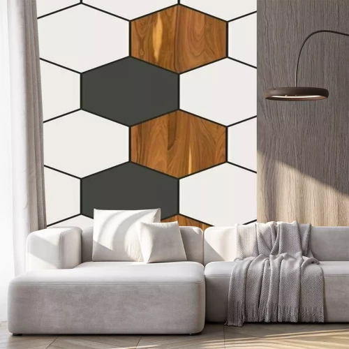 Sticker  Motif à la mode avec des hexagones