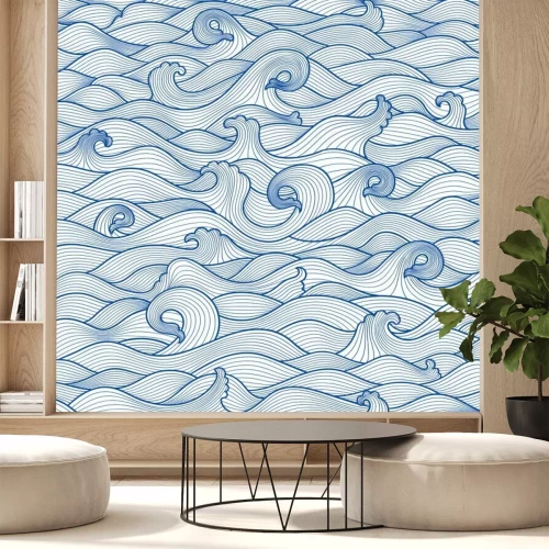 Sticker  Vagues de la mer bleue