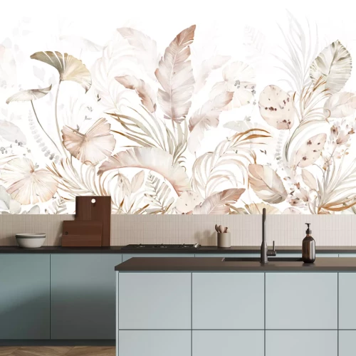 Papier peint  Plantes tropicales subtiles