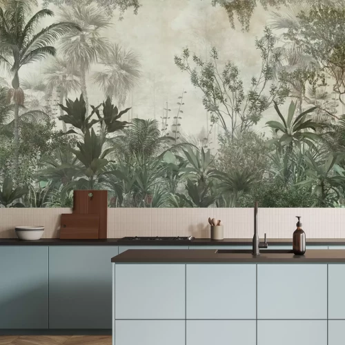 Sticker  La végétation dense de la jungle équatoriale