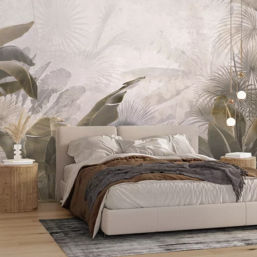 Papier peint  Jungle brumeuse à la végétation luxuriante