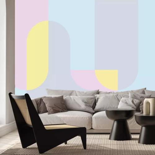 Papier peint  Pastels avec du bleu