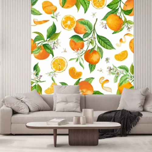 Papier peint  Thème orange juteux