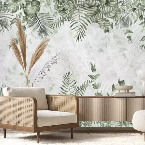 Papier peint  Guirlandes de plantes de la jungle