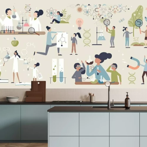 Papier peint  Différentes matières scolaires