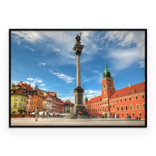 Poster  La place de la vieille ville de Varsovie par une journée ensoleillée