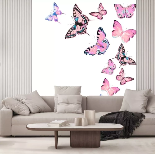 Sticker  Une grappe de papillons roses