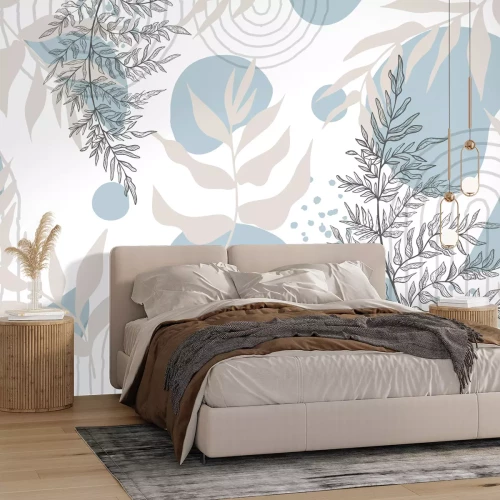 Papier peint  Bleu de fougère