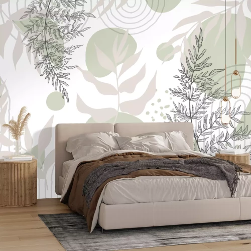 Papier peint  Vert de fougère