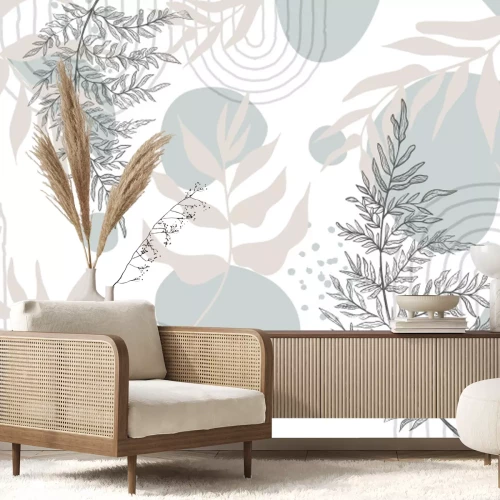 Papier peint  Fougères love minimal