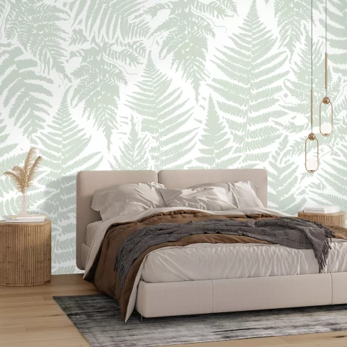 Papier peint  Vert feuillu des fougères
