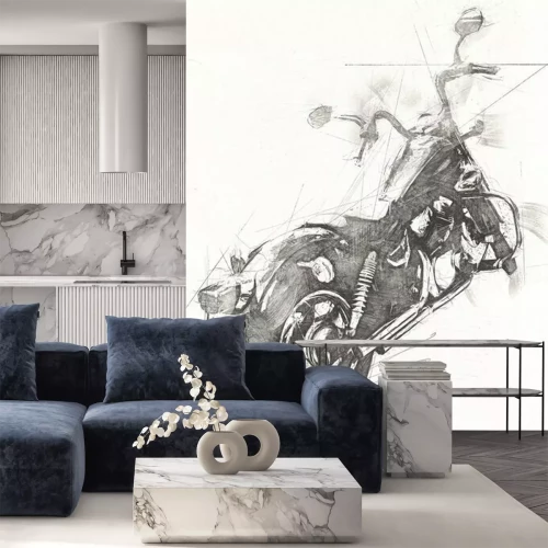 Sticker  Motor cycle llustration color isolated art vintage retro