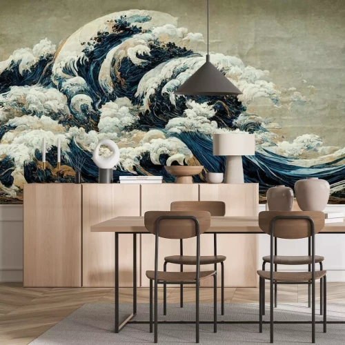 Papier peint  Vague de mer artistique