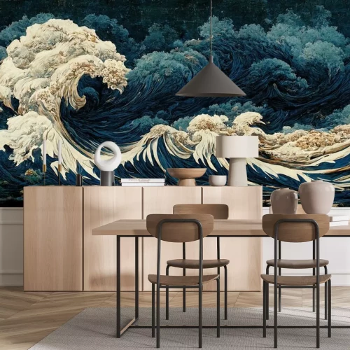 Papier peint  Vagues de l'océan rugueuses