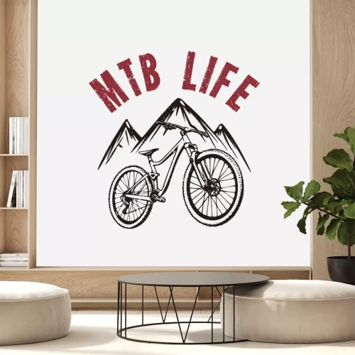 Sticker  Faire du vélo dans les montagnes