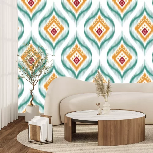 Sticker  Ornement aztèque avec des détails verts