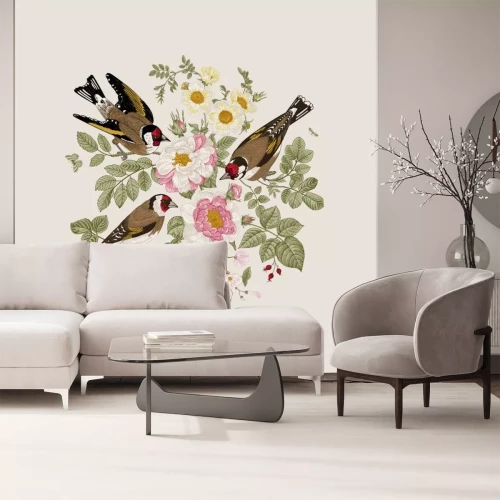 Sticker  Oiseaux shabby chic vintage