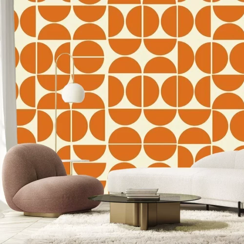 Papier peint  Demi-cercles en cuivre