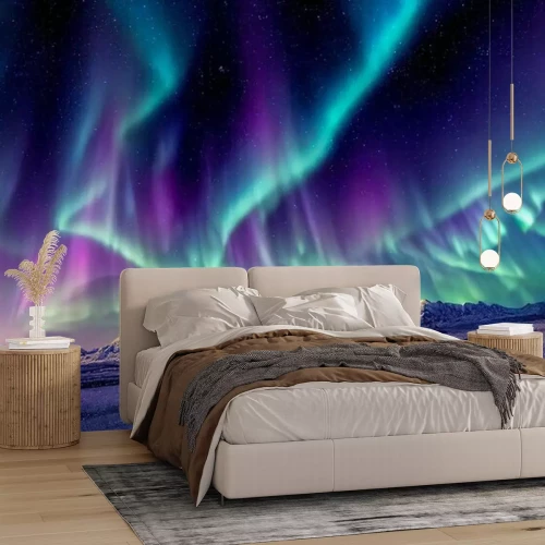 Papier peint  Les couleurs des aurores norvégiennes