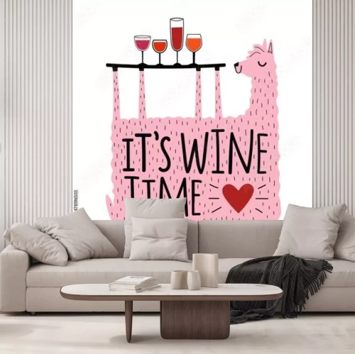 Sticker  Lama au vin